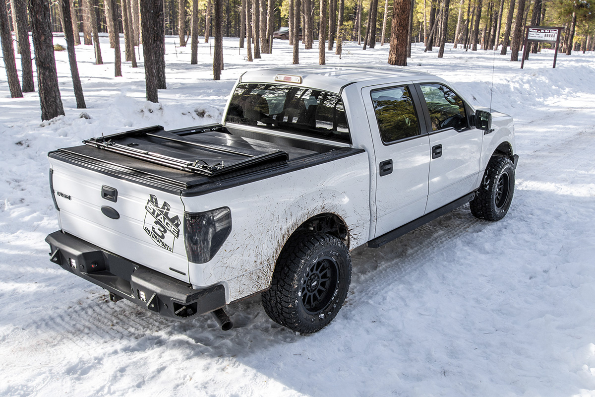 2011 F150 with TruXedo Deuce 2 Tonneau Cover and TonneauMate Toolbox