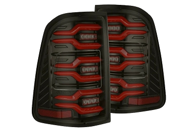 2025-2026 Ram 1500 AlphaRex LUXX-Series LED Tail Lights - Black-Red