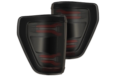 2024-2026 F150 & Raptor AlphaRex LUXX-Series LED Tail Lights - Black-Red