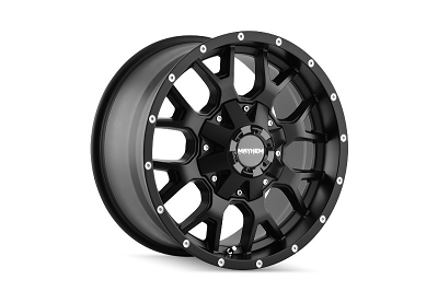 6x135mm/6x139.7mm Mayhem 18x9 inch Warrior Matte Black -12mm Offset Wheel