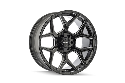6x135mm/6x139.7mm Mayhem 20x9 inch Vanquish Black Milled 0mm Offset Wheel