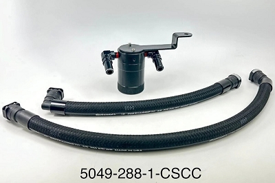 2022-2024 Maverick 2.0L UPR Plug n Play Oil Catch Can w/ CSS - Black